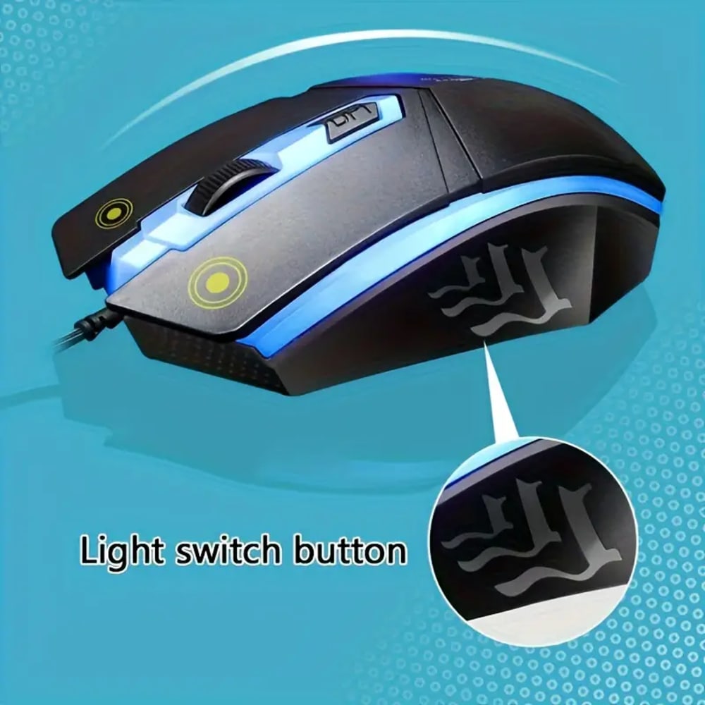 Gaming Keyboard And Mouse Set LED Wired USB For PC PS3 PS4 Xbox One